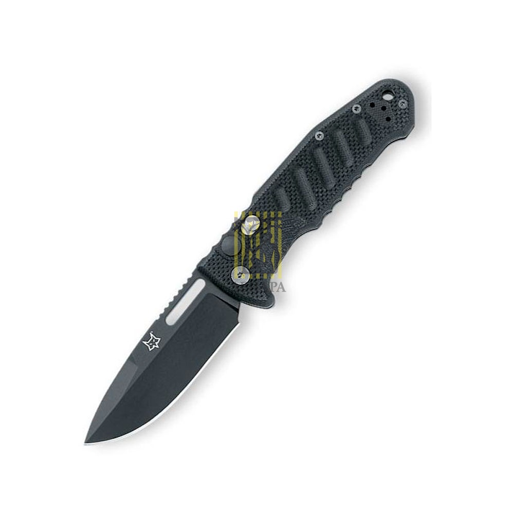 Нож "The Smarty FOX" складной, сталь N690Co, твердость 58-60 HRC, черное покрытие, рукоять G-10, кли