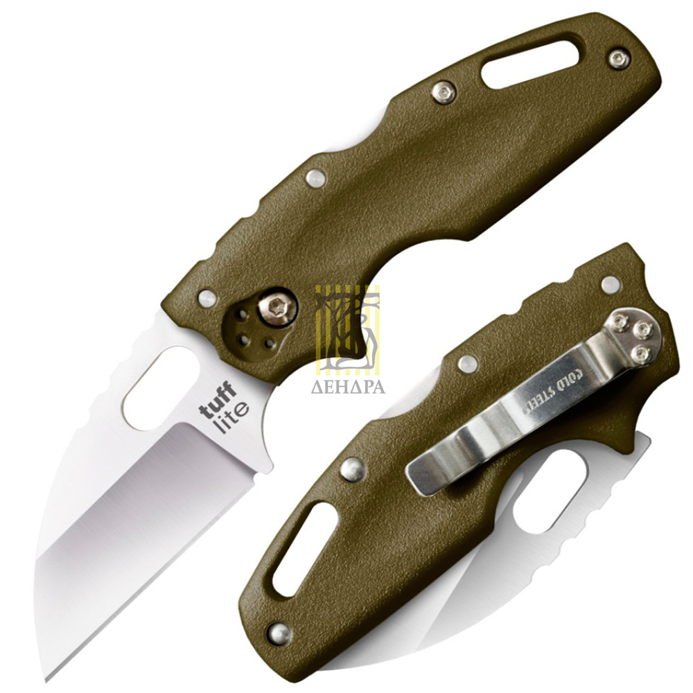 Нож Tuff Lite складной, сталь AUS 8A, длина клинка 2 1/2", рукоять Griv-Ex™, цвет зеленый, клипса