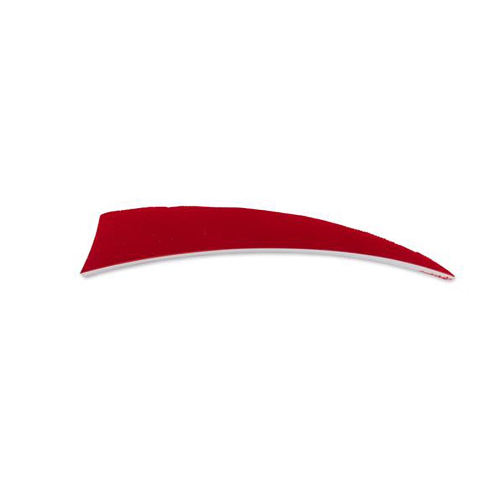 Оперение для стрел Buck Trail, форма Shield, размер 4", цвет красный, 100 шт/уп