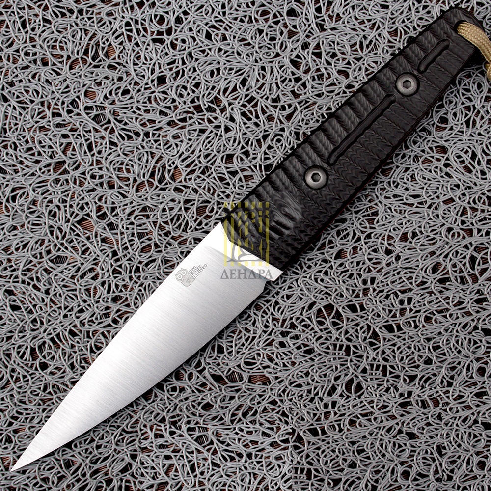 Нож OWL KNIFE TYTO 1/15 сталь M390, Рукоять Карбон, ножны KYDEX, прямые спуски
