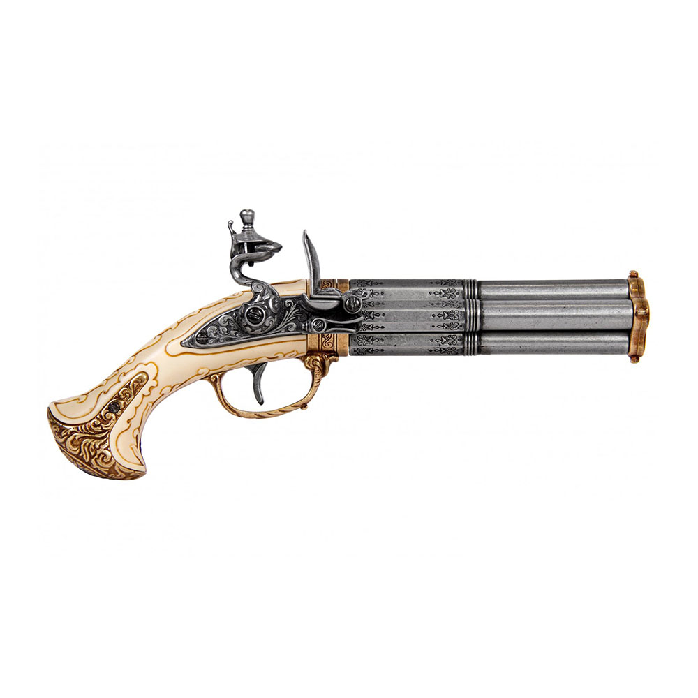 Пистоль 4-х ствольный, системы Флинтлок, Франция 18 в.