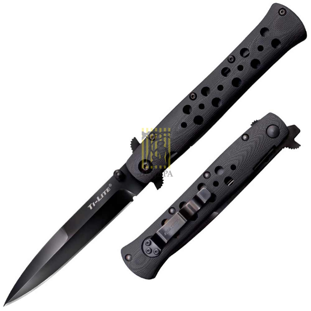 Нож "Ti-Lite" складной, сталь Carpenter CTS®, длина клинка 4", рукоять пластик G10, черная