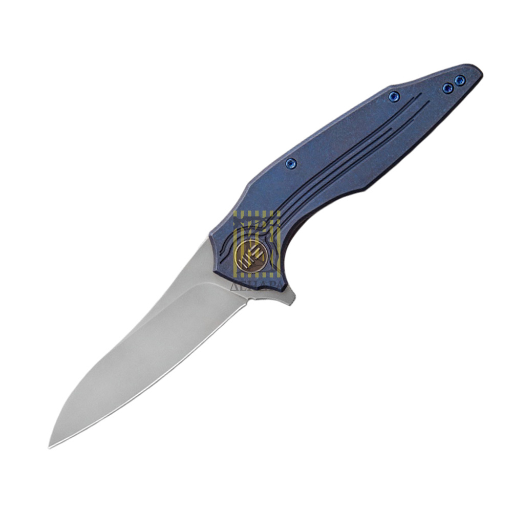 Нож складной  Bullit 806A, цвет синий, сталь CPM-S35VN, длина клинка 88,9 мм, рукоять титан, frame-l