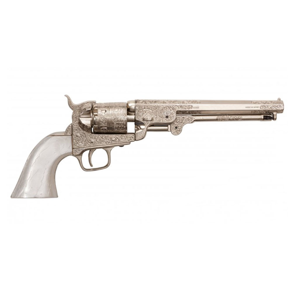 Револьвер морского офицера США, изготовлен С.Кольтом, 1851 г., ствол латунь, рукоять светлый пластик