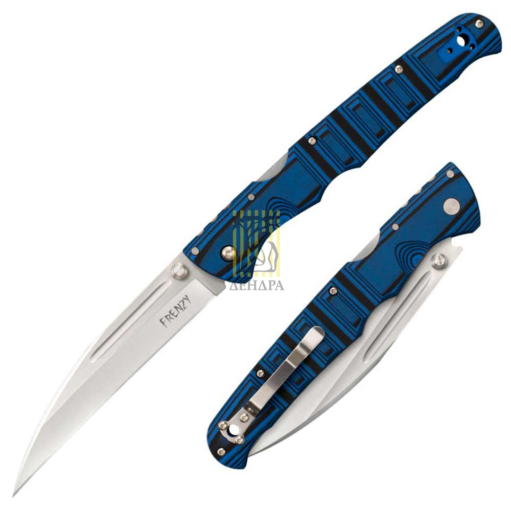 Нож "Frenzy II" складной, сталь Carpenter CTS®, длина клинка 5 1/2", рукоять пластик G10, синяя с че