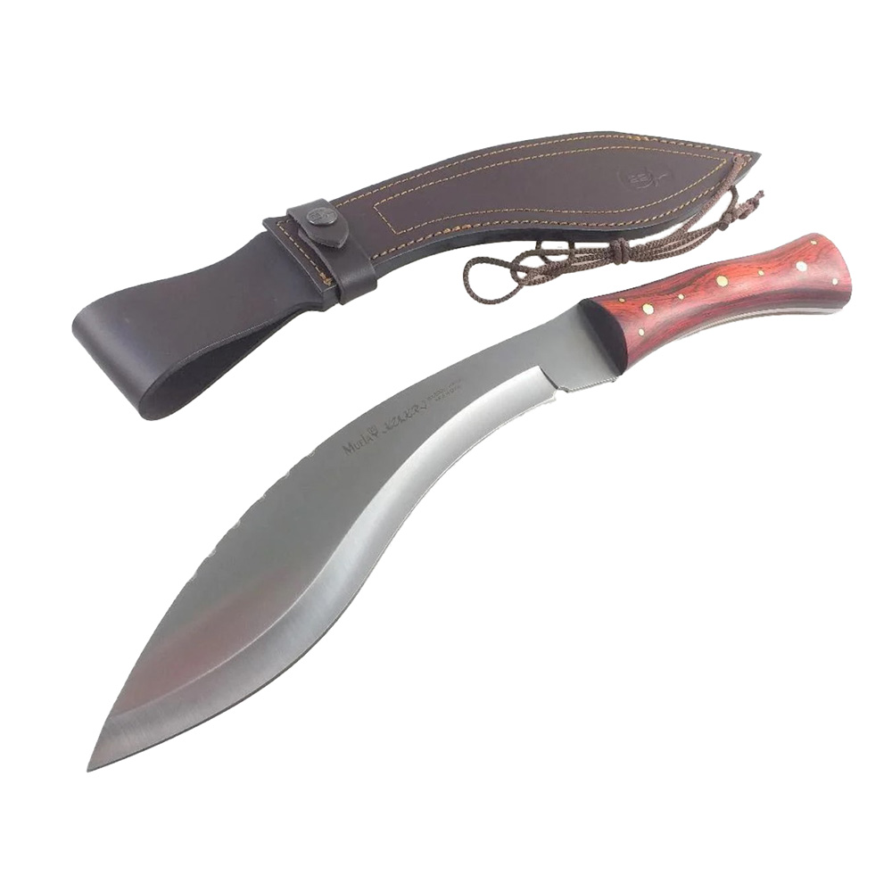 Нож "Kukri", клинок 26 см, рукоять дерево, кожаный чехол