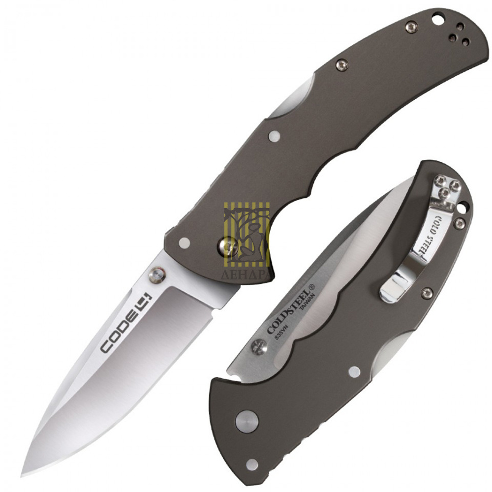 Нож Code 4 складной, сталь S35VN, длина клинка 3 1/2", клинок spear point, замок Tri-Ad® Lock, рукоя