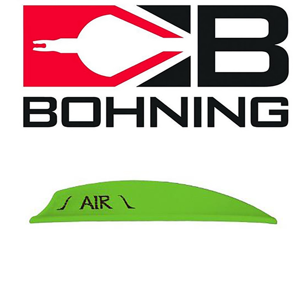 Оперение для стрел Air пластиковое, производитель Bohning, цвет ярко-зеленый, 100 шт в упаковке