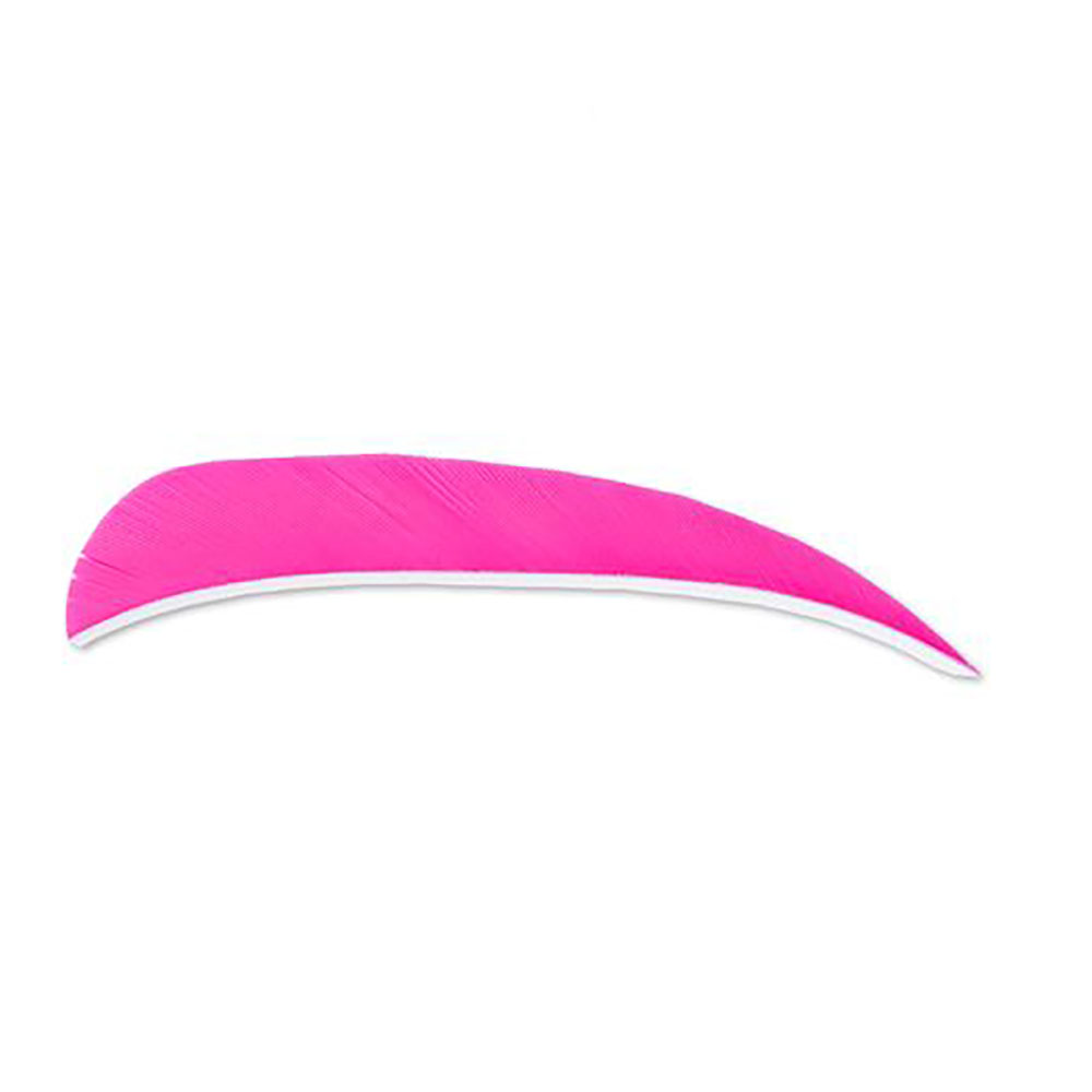Оперение для стрел Buck Trail, форма Round, размер 4", цвет розовый, 100 шт/уп