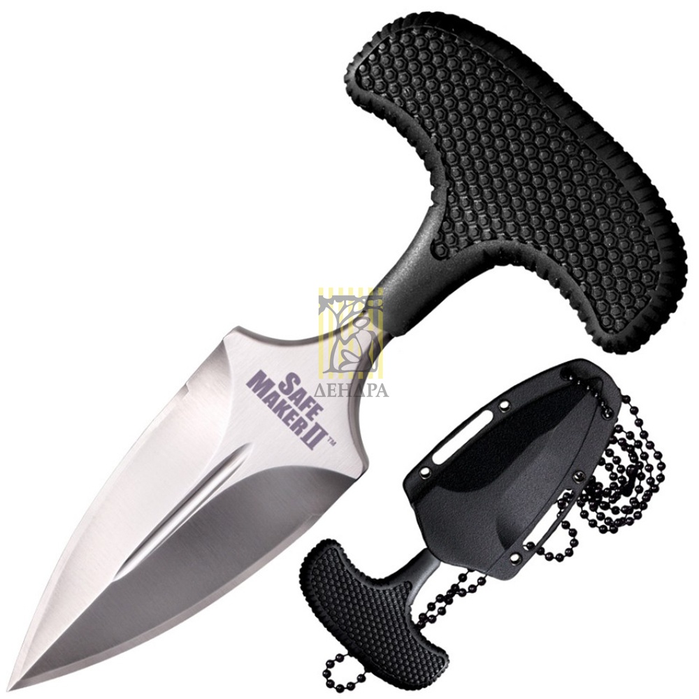 Нож "Safe Maker II" с фиксированным клинком, сталь AUS 8A, рукоять кратон, ножны пластиковые