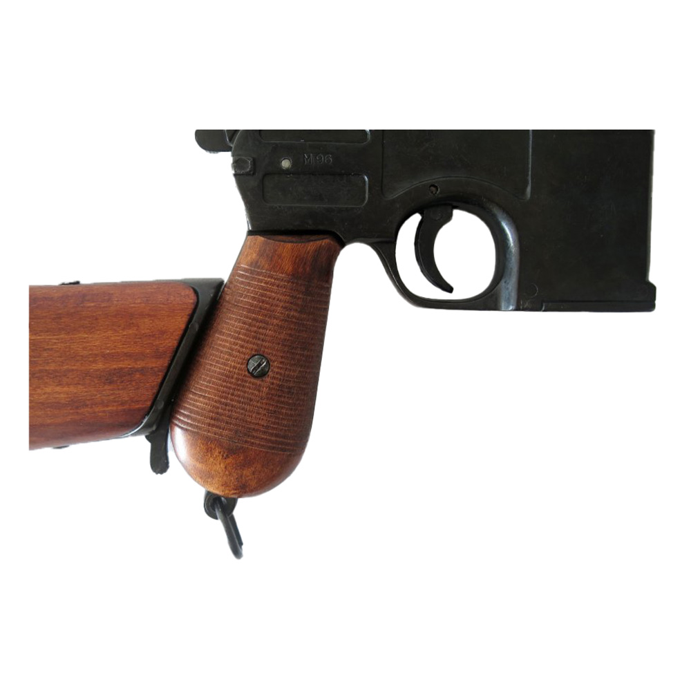 Маузер К96 самозарядный пистолет, колибр 7,63, разработан в 1896 г с деревянной кобурой-прикладом