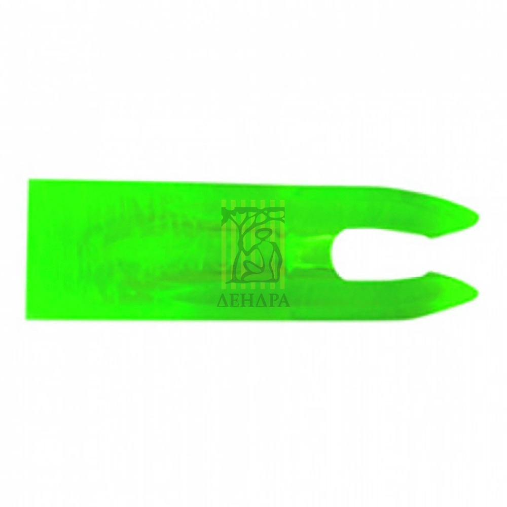 Хвостовик для стрел PlastiNock, размер 1/4, цвет ярко-зеленый, 1 шт