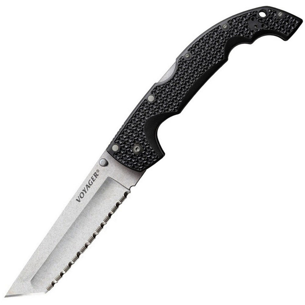Нож Voyager Extra Large складной, сталь AUS10A, длина клинка 5 1/2", клинок Tanto, серрейтор, рукоят
