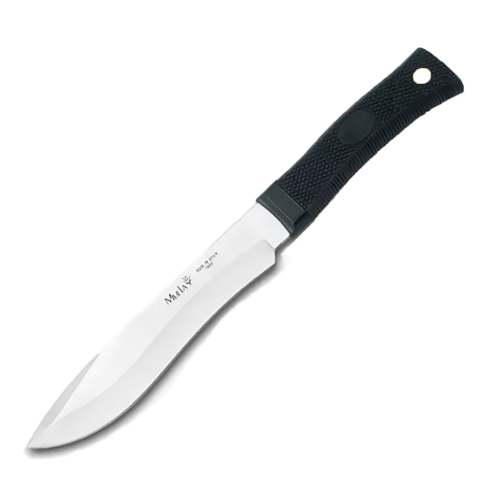 Нож "Лось", клинок 18 см, рукоять кратон, ножны кожа, цвет черный