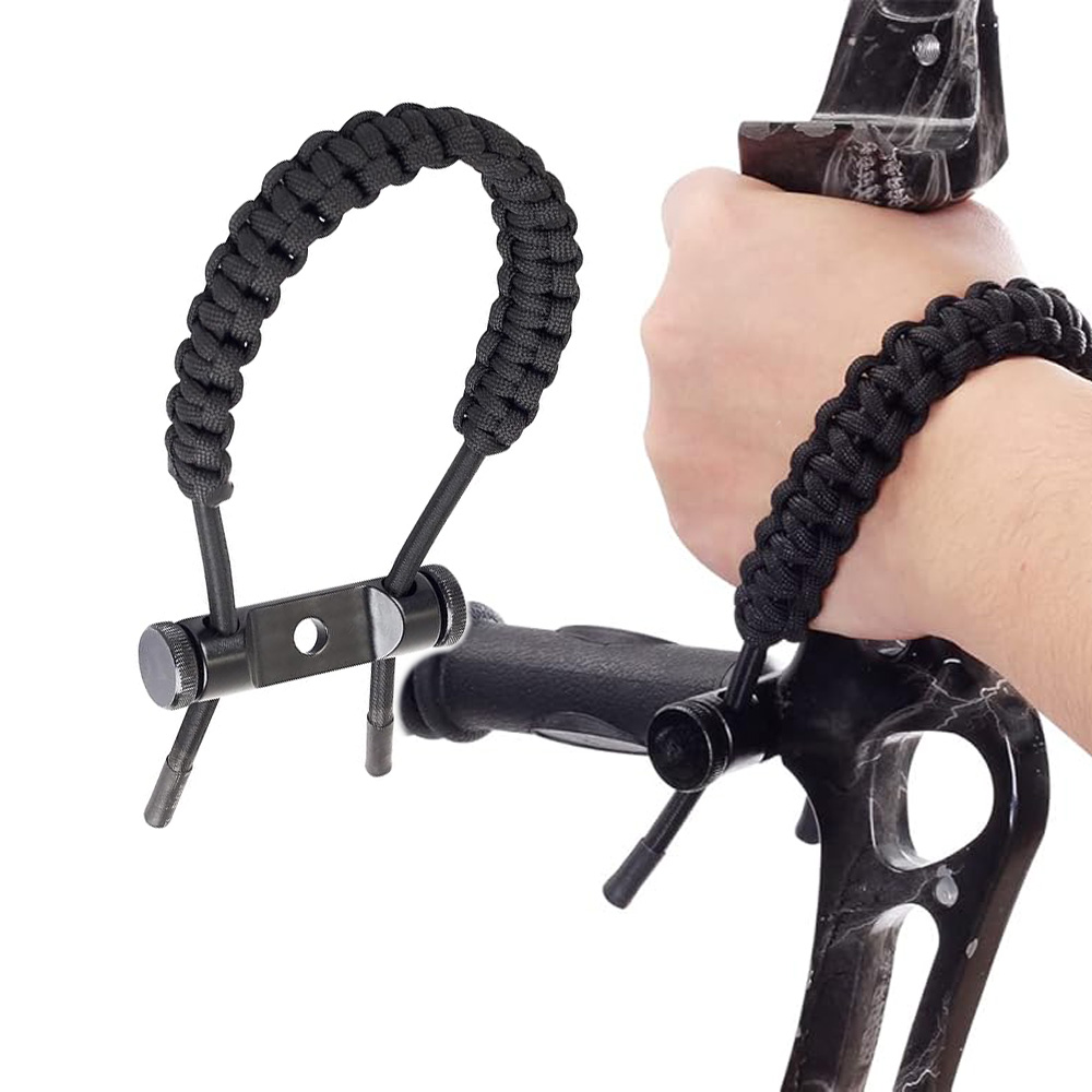 Вязочка для стрельбы из лука на запястье, материал паракорд и кожа, производитель Avalon, цвет черны