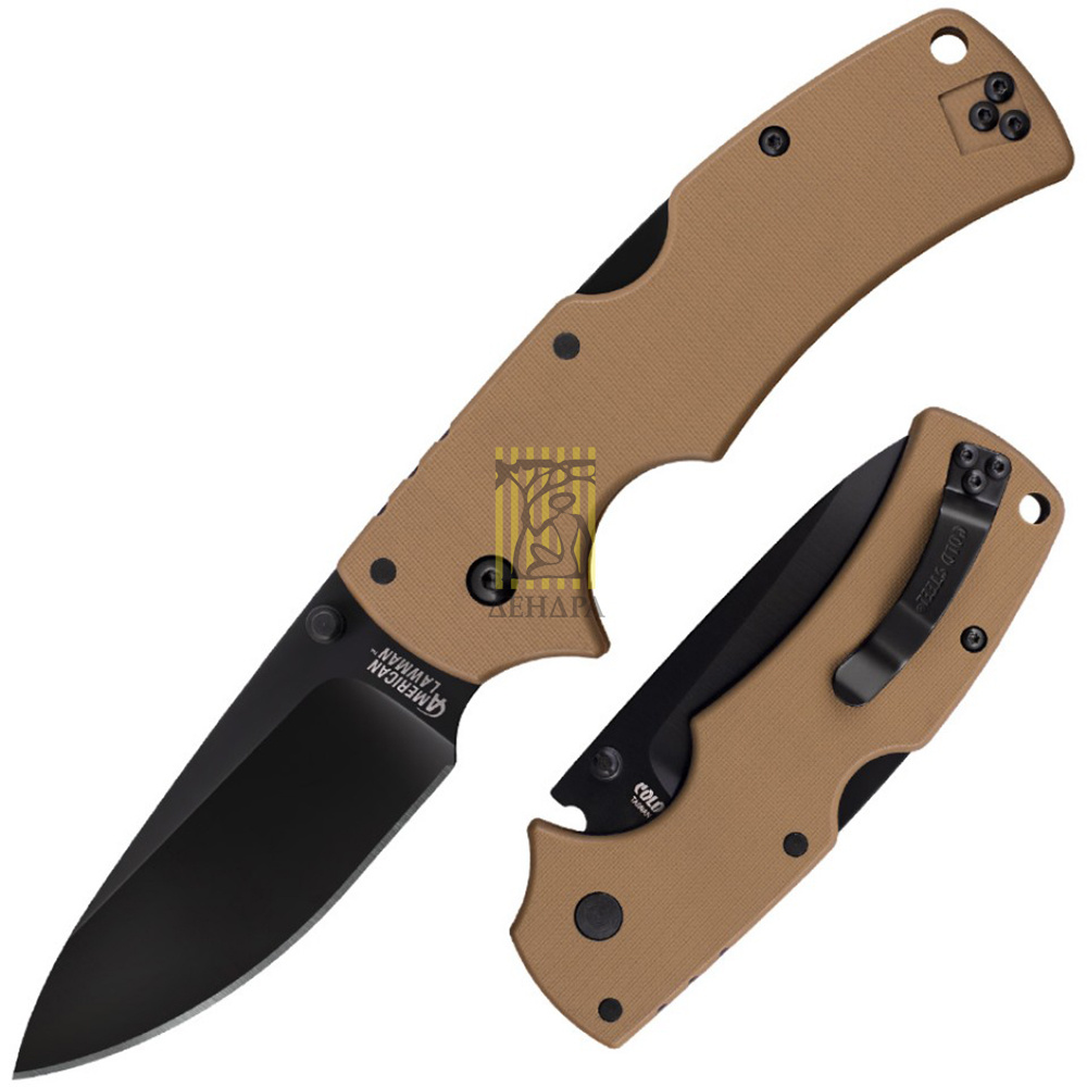 Нож American Lawman складной, сталь Carpenter CTS XHP, длина клинка 3 1/2", рукоять G10, светло-кори