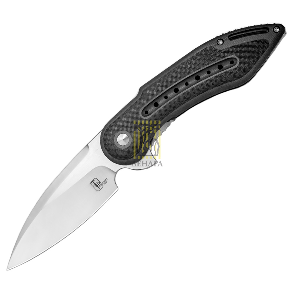 Нож Glimpse 7.0, сталь CPM-S35VN, длина клинка 3.750″, сатин, рукоять G10/карбон,черная,  без дола