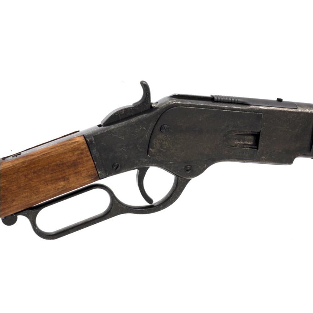 Винтовка модель винчестер 73, эпоха Дикий Запад,  репродукция винтовки из металла и дерева с имитаци