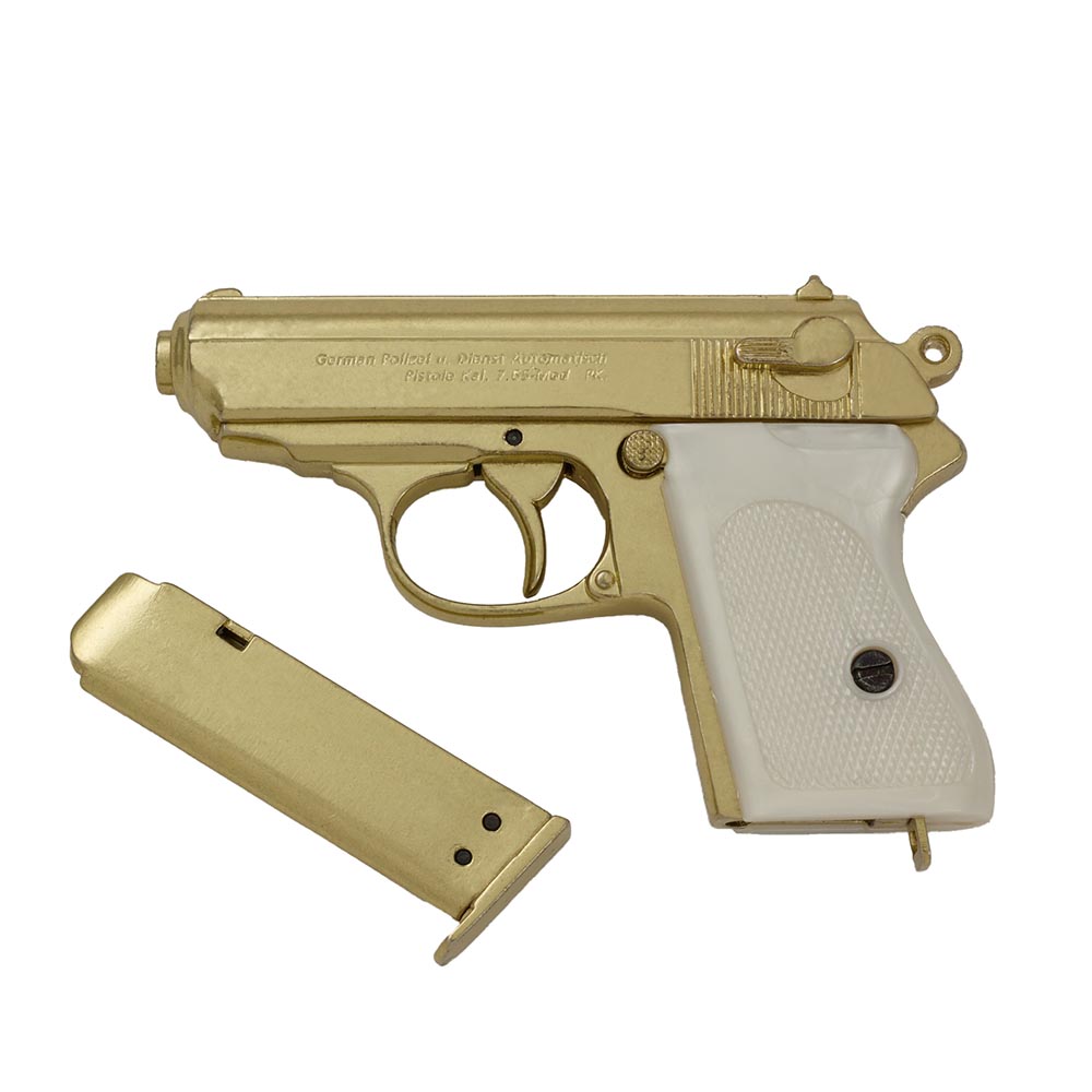 Пистолет полуавтоматический, выполнен из металла и пластика, с имитацией механизма зарядки и стрельб