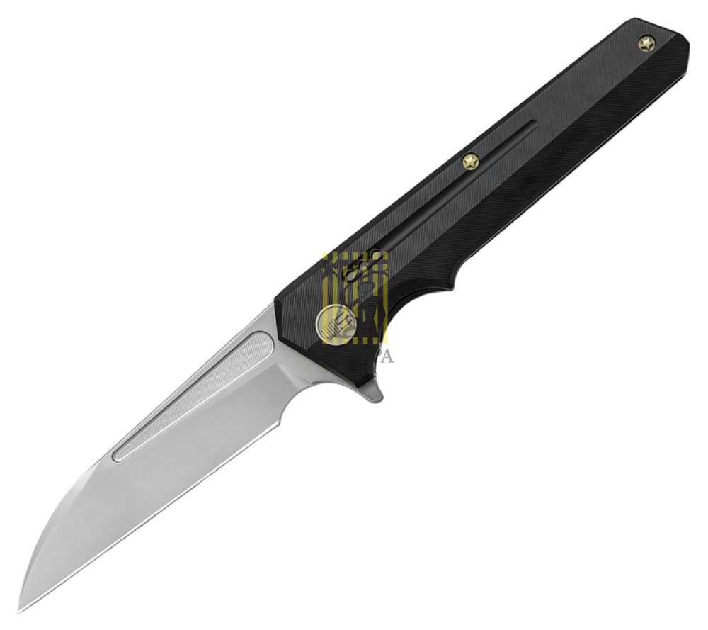 Нож складной 705E, цвет черный, сталь Bohler M390, длина клинка 92 мм, рукоять титан,  frame-lock