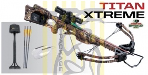Арбалет Titan Xtreme 95Lbs с аксессуарами: прицел 3x Pro-View 2, кивер на 4 стрелы, 3 алюминиевых ст