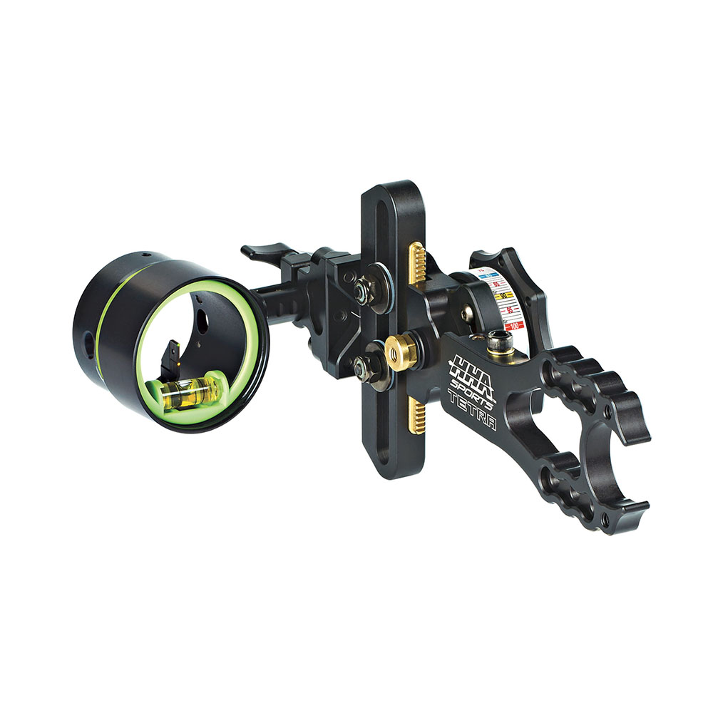 Прицел для блочного лука Tetra Ryz с Multi-pin Technology, диаметр скопа 42 мм, размер пина 010", цв