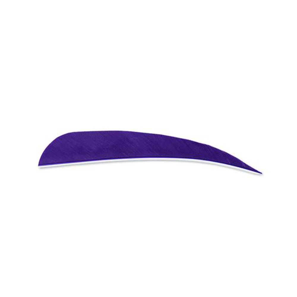 Оперение для стрел Buck Trail, форма Round, размер 4", цвет фиолетовый, 100 шт/уп